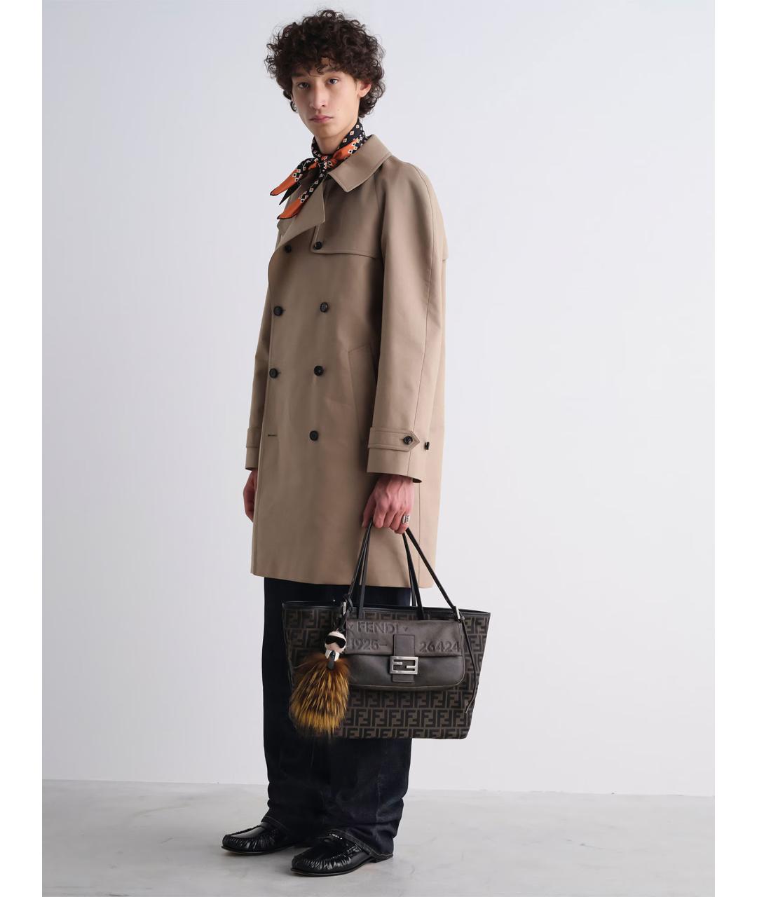 FENDI Черные кожаные лоферы, фото 3