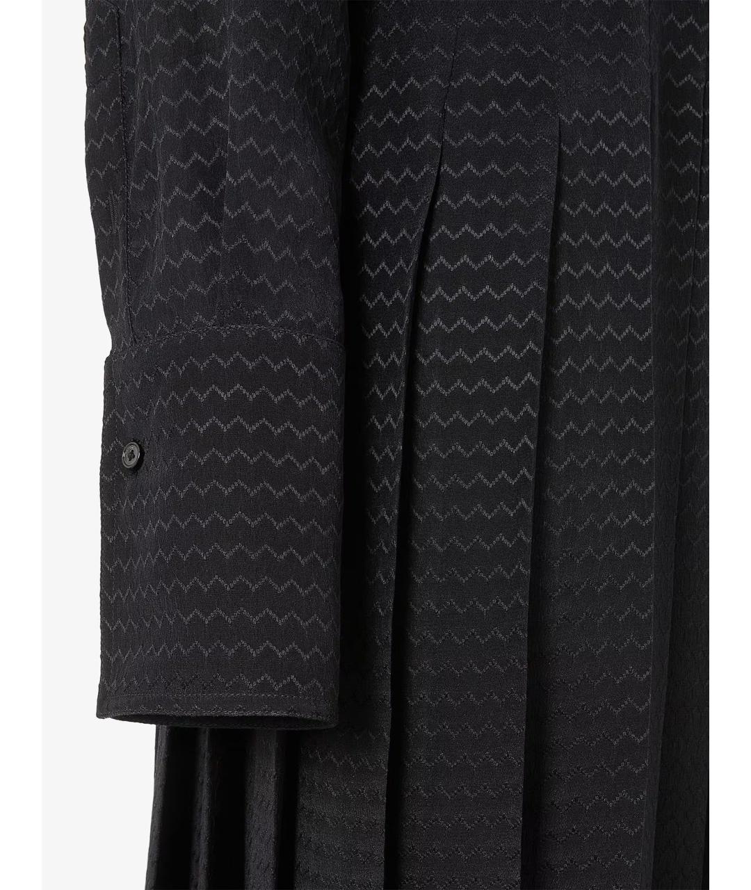 FENDI Черное шелковое повседневное платье, фото 4
