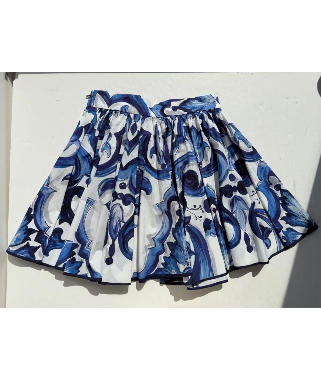 DOLCE&GABBANA Мульти хлопковая юбка мини, фото 5