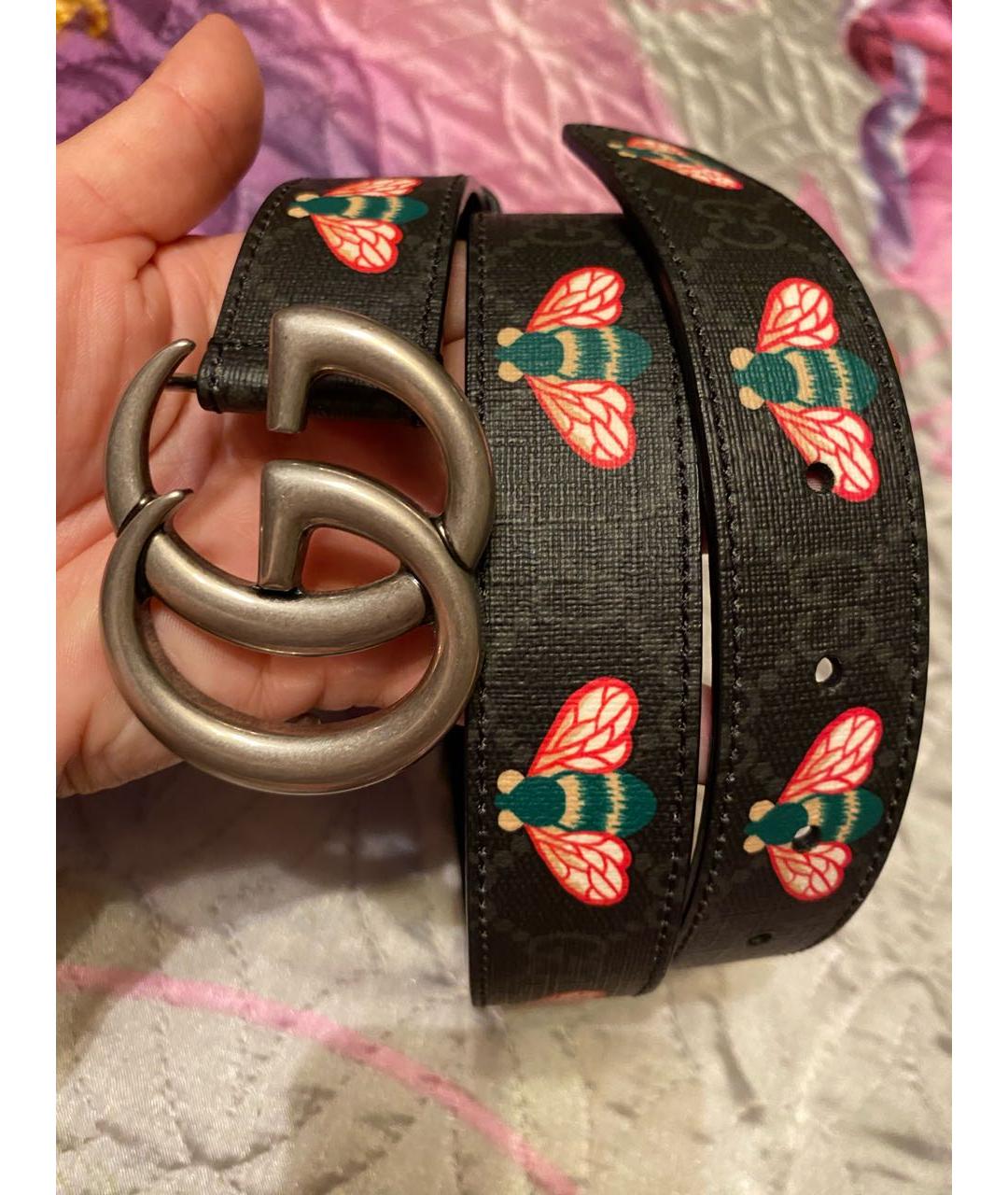 GUCCI Серый кожаный ремень, фото 5