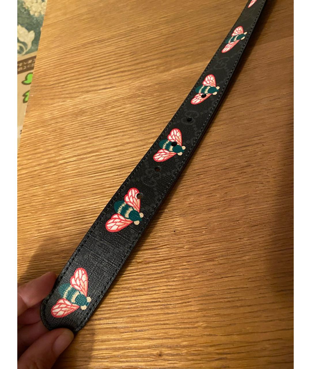 GUCCI Серый кожаный ремень, фото 6