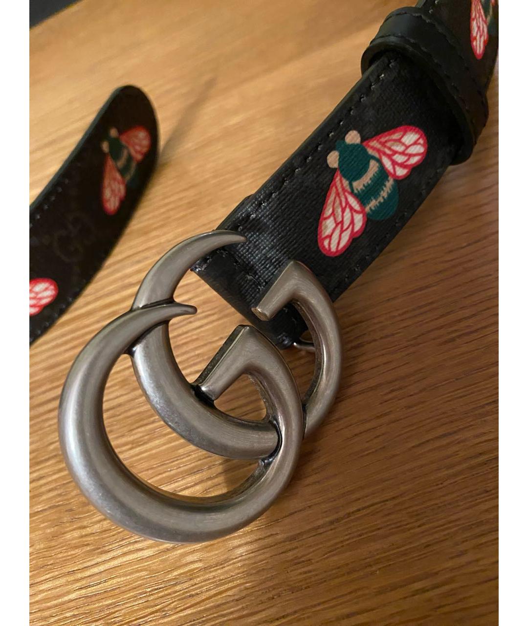 GUCCI Серый кожаный ремень, фото 2