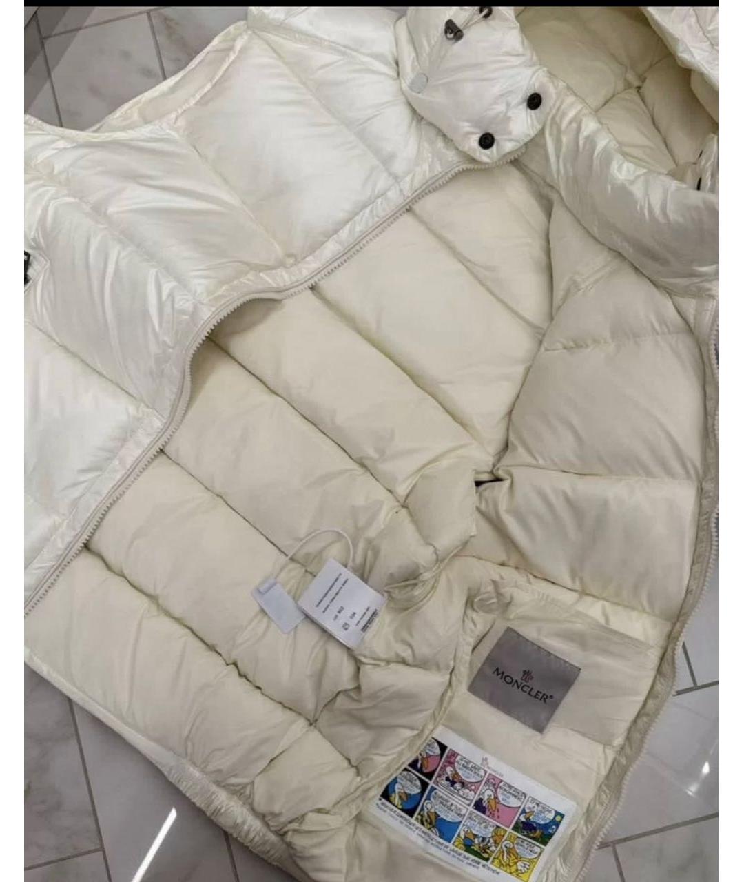 MONCLER Белый нейлоновый жилет, фото 2