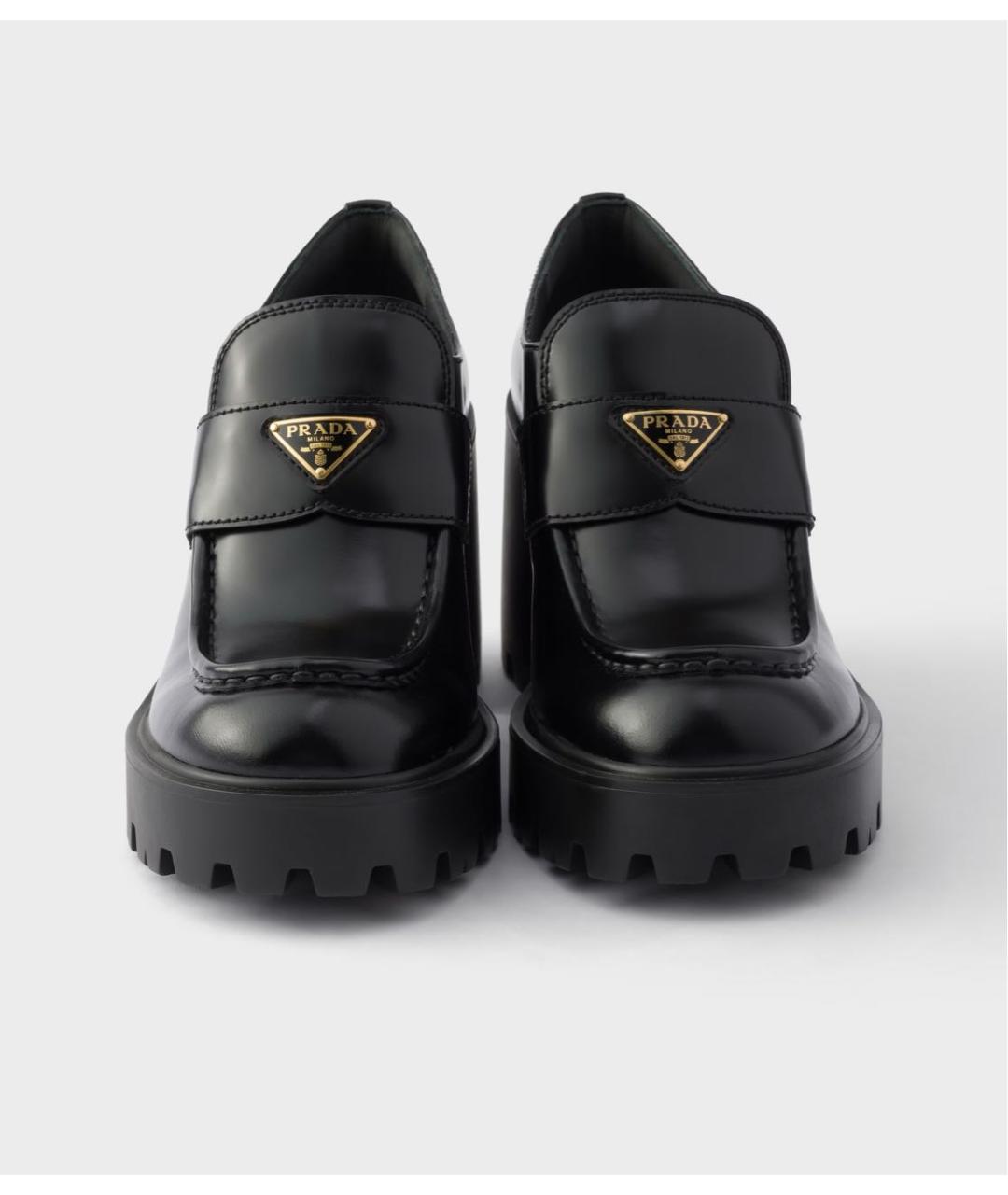 PRADA Черные кожаные туфли, фото 6