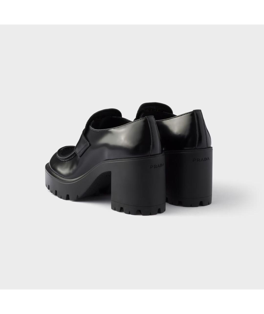 PRADA Черные кожаные туфли, фото 5