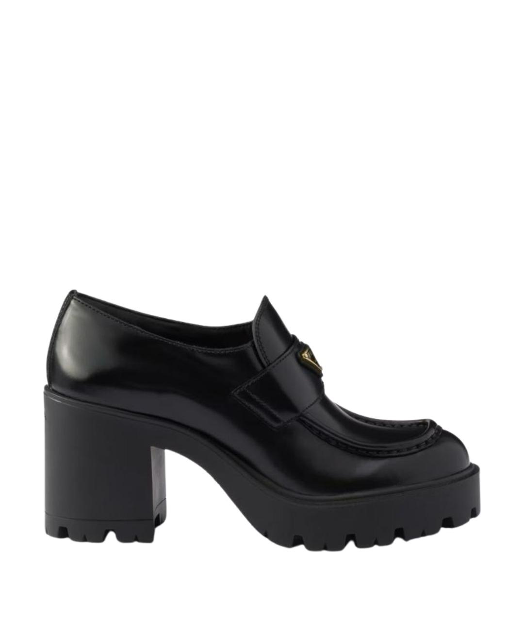 PRADA Черные кожаные туфли, фото 1