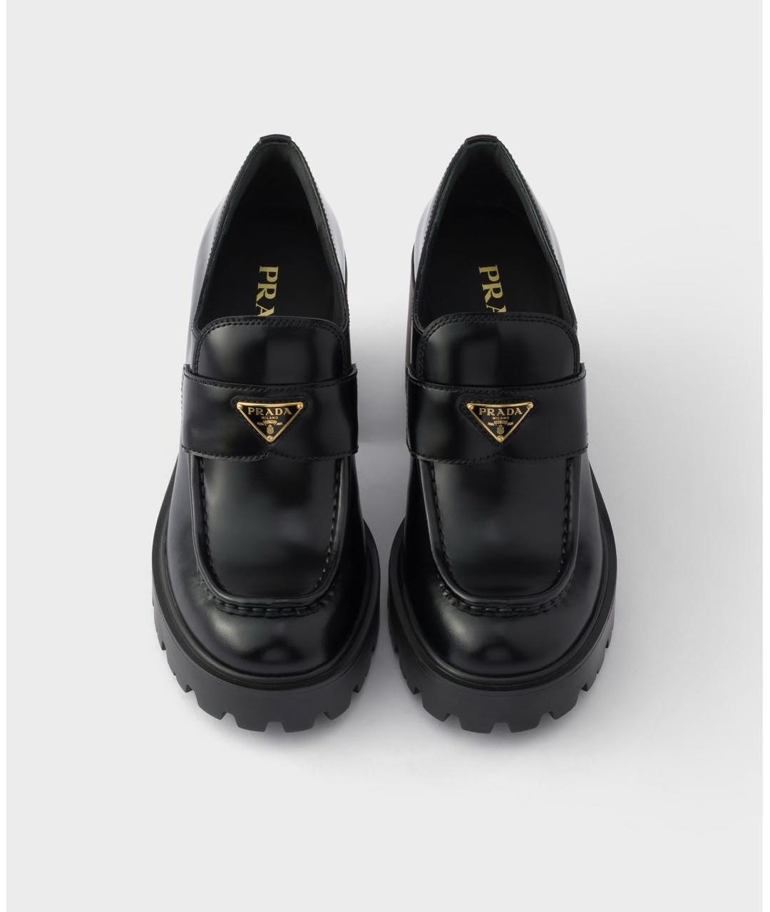 PRADA Черные кожаные туфли, фото 4