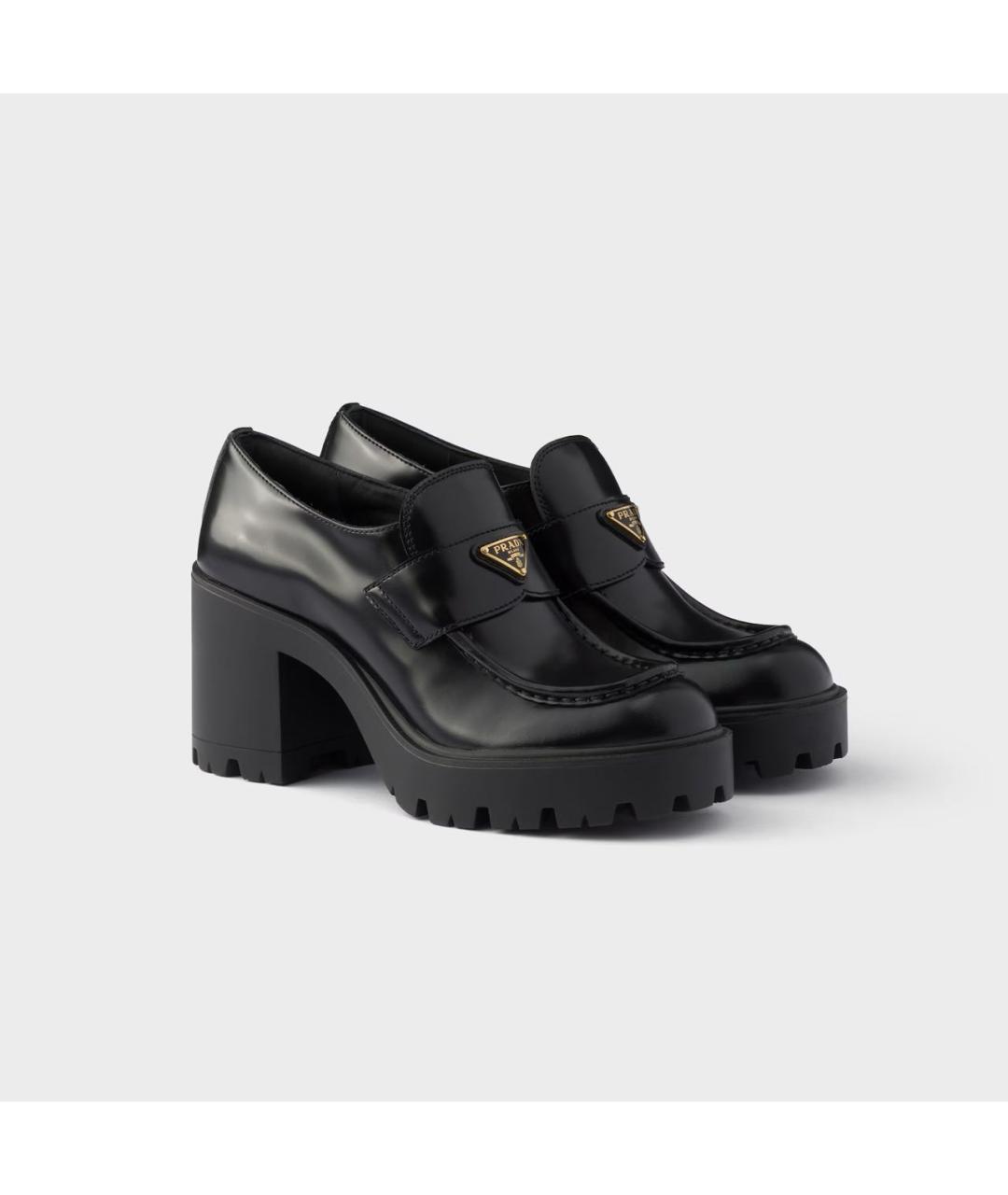 PRADA Черные кожаные туфли, фото 2