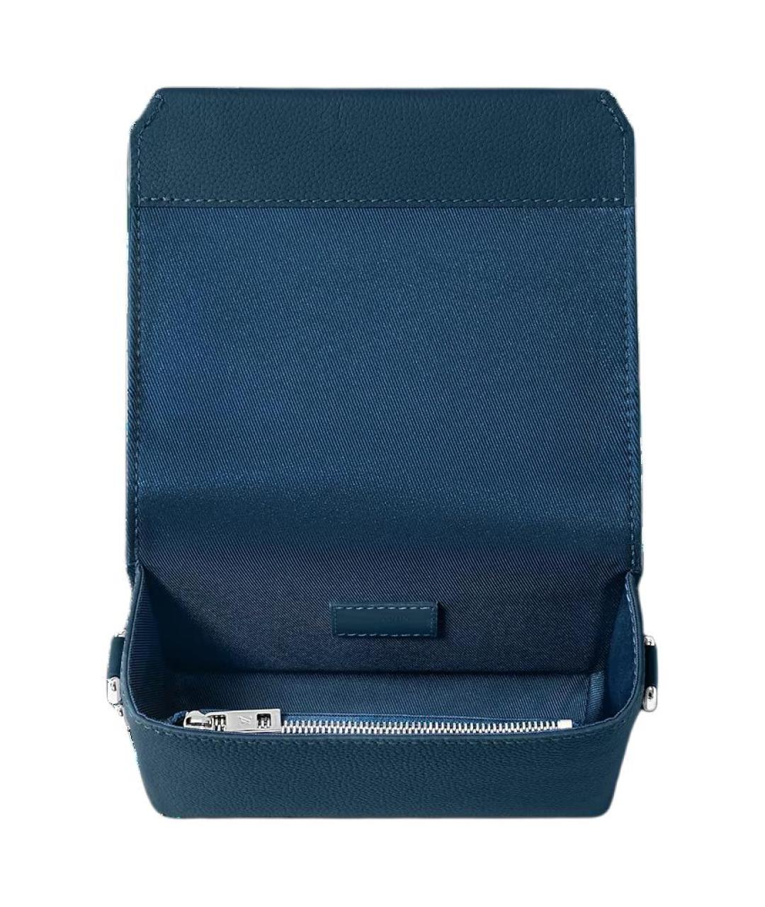 LOUIS VUITTON Синяя кожаная сумка на плечо, фото 3