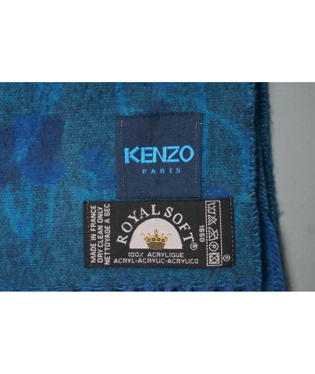 KENZO Синий шарф, фото 2