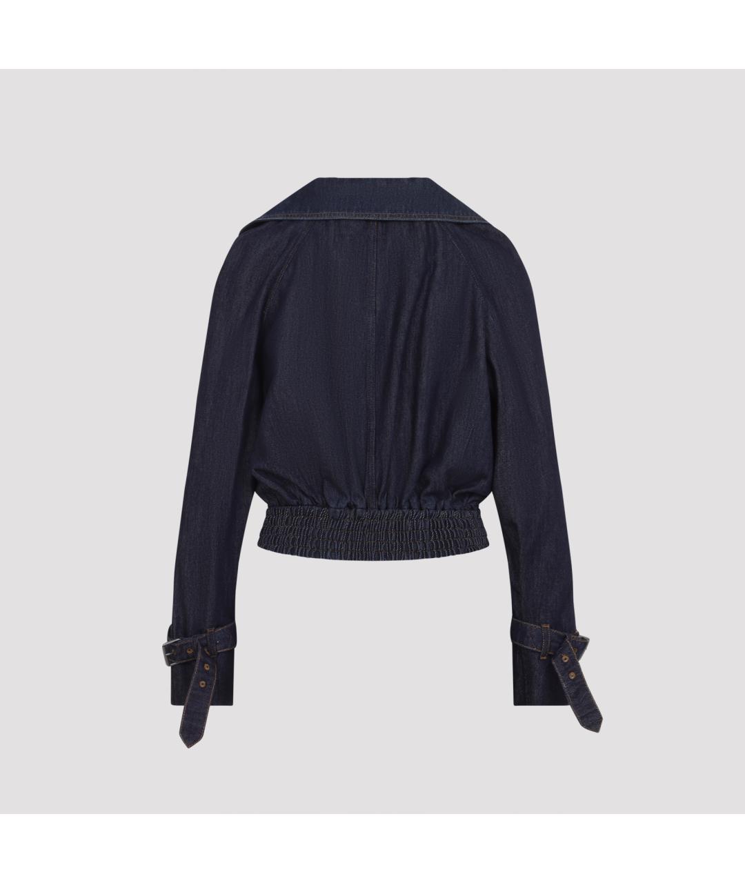 DRIES VAN NOTEN Синяя хлопковая куртка, фото 2