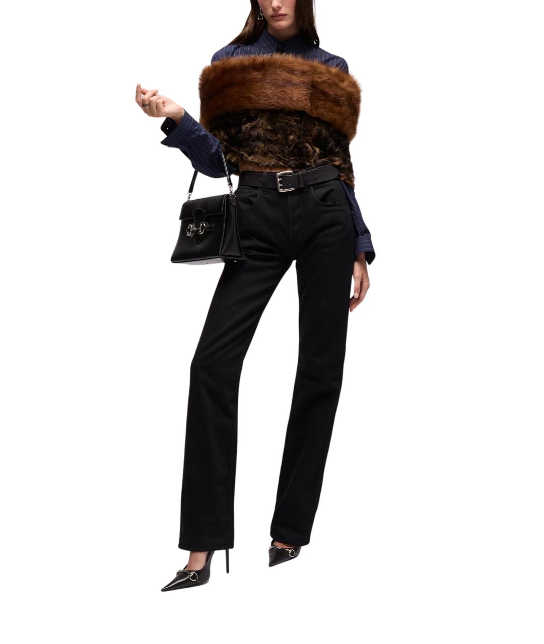 GUCCI Черные хлопковые прямые джинсы, фото 2