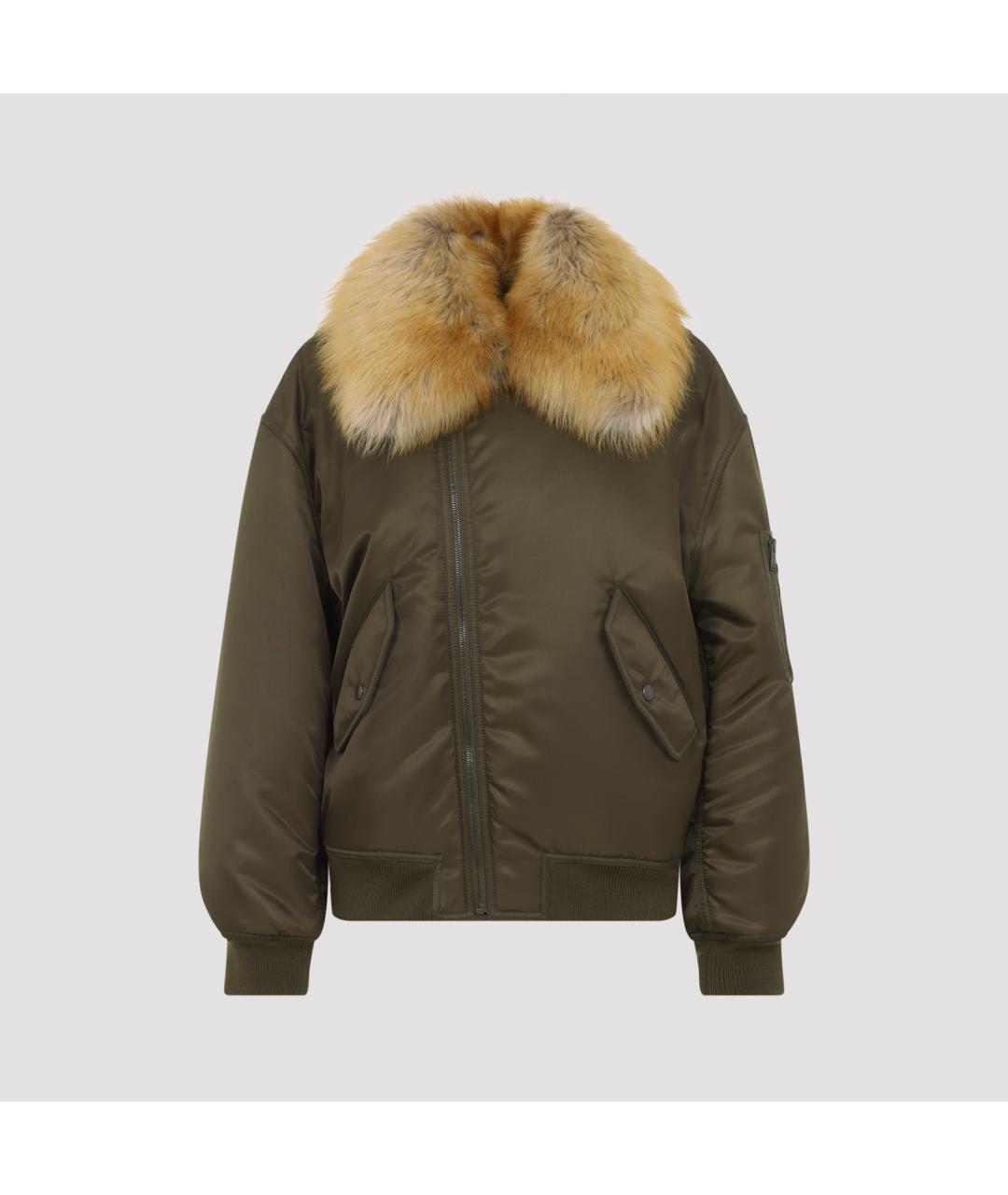 SAINT LAURENT Зеленая нейлоновая куртка, фото 2