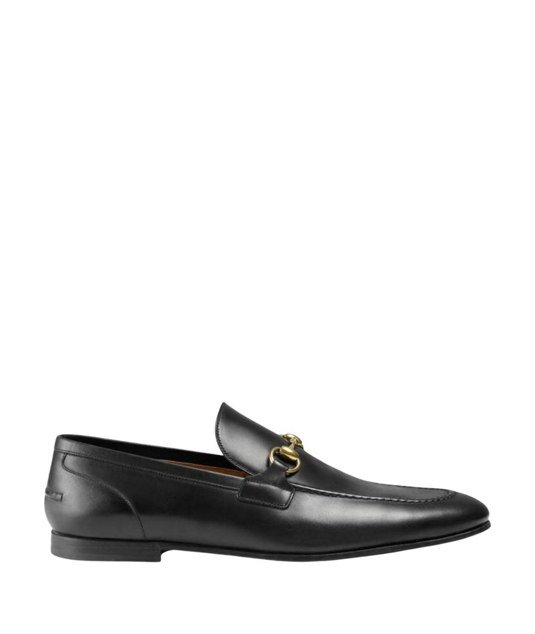 GUCCI Черные кожаные лоферы, фото 1
