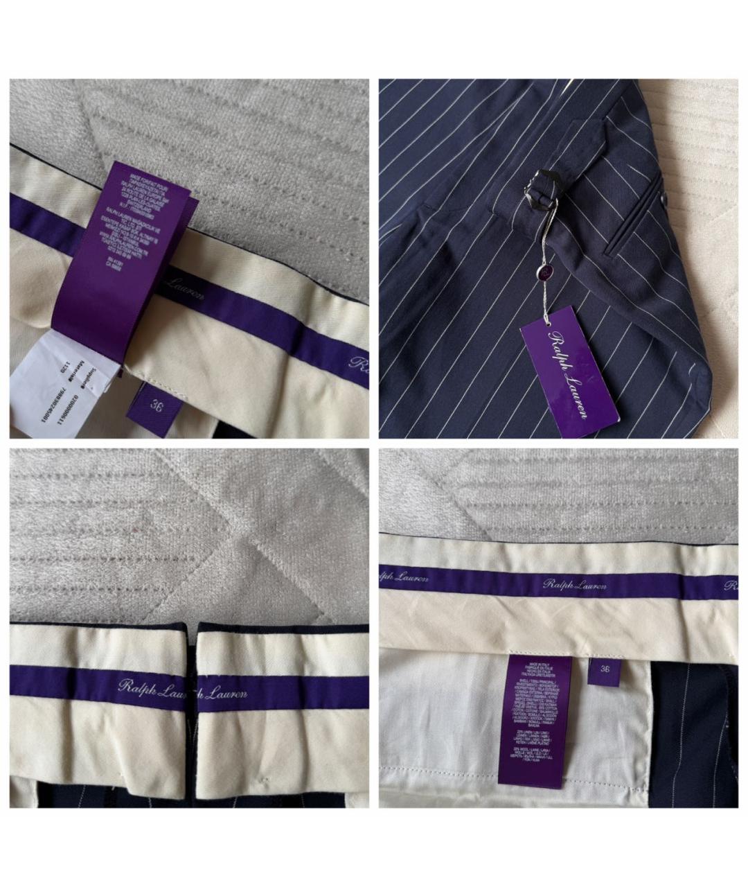 RALPH LAUREN PURPLE LABEL Темно-синие повседневные брюки, фото 6