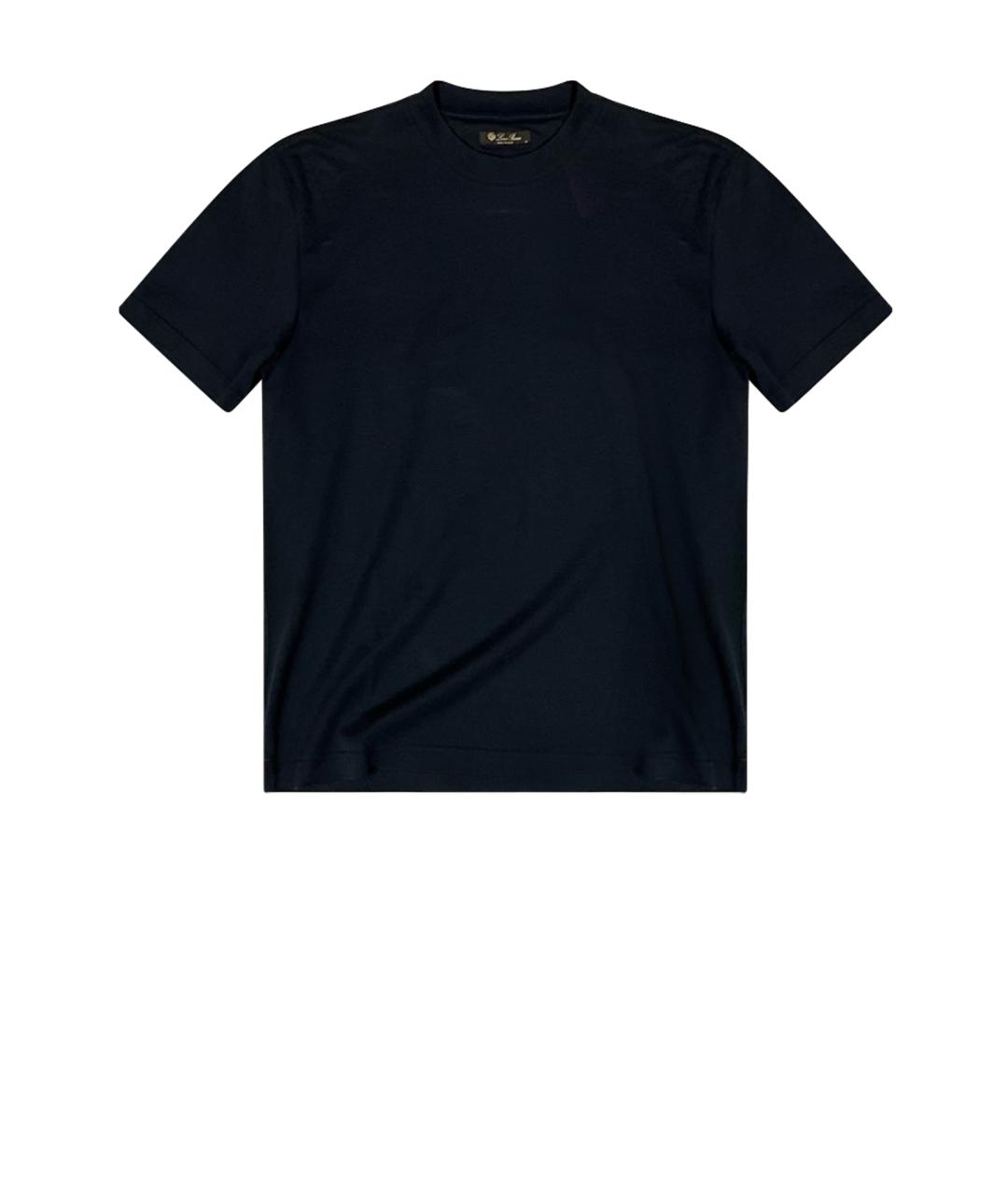 LORO PIANA Синяя хлопковая футболка, фото 1