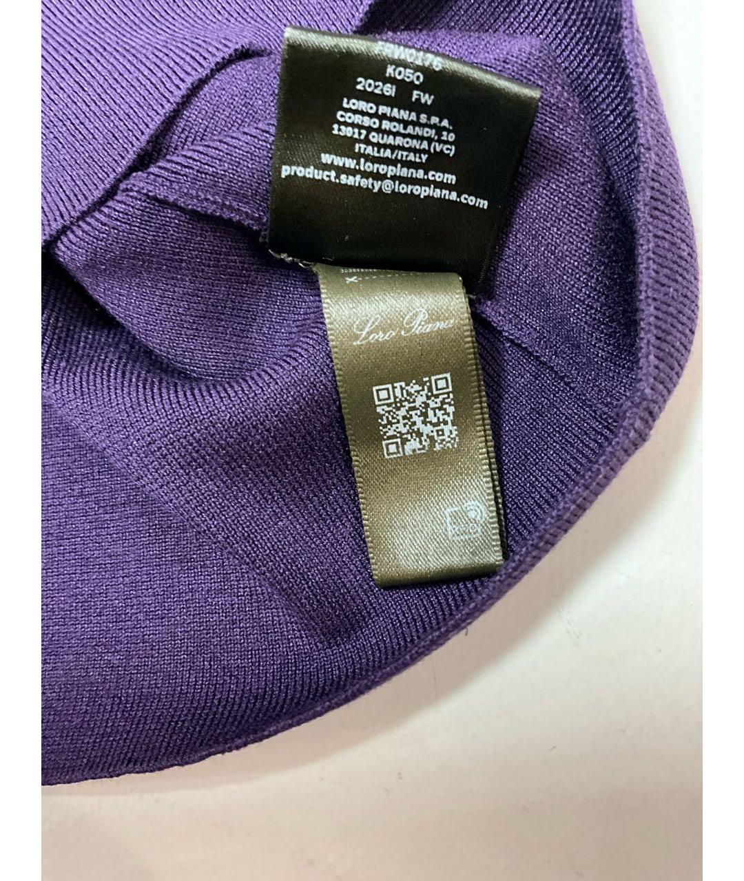 LORO PIANA Фиолетовый шелковый джемпер / свитер, фото 4