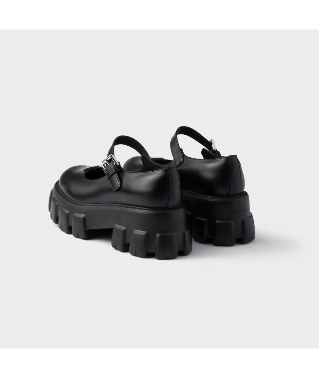 PRADA Черные кожаные туфли, фото 5