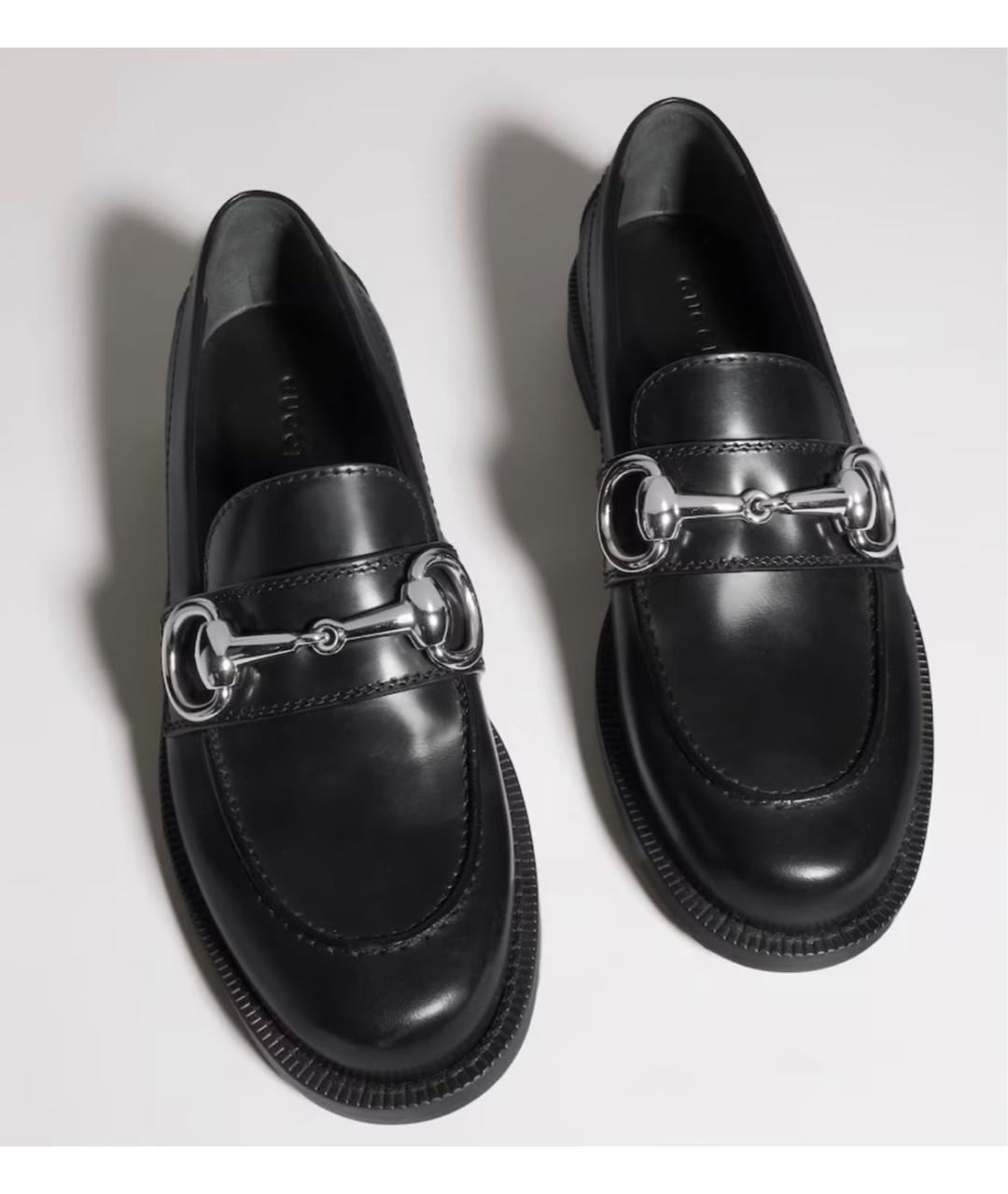 GUCCI Черные кожаные лоферы, фото 3