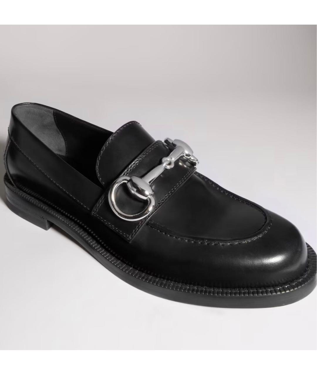 GUCCI Черные кожаные лоферы, фото 2