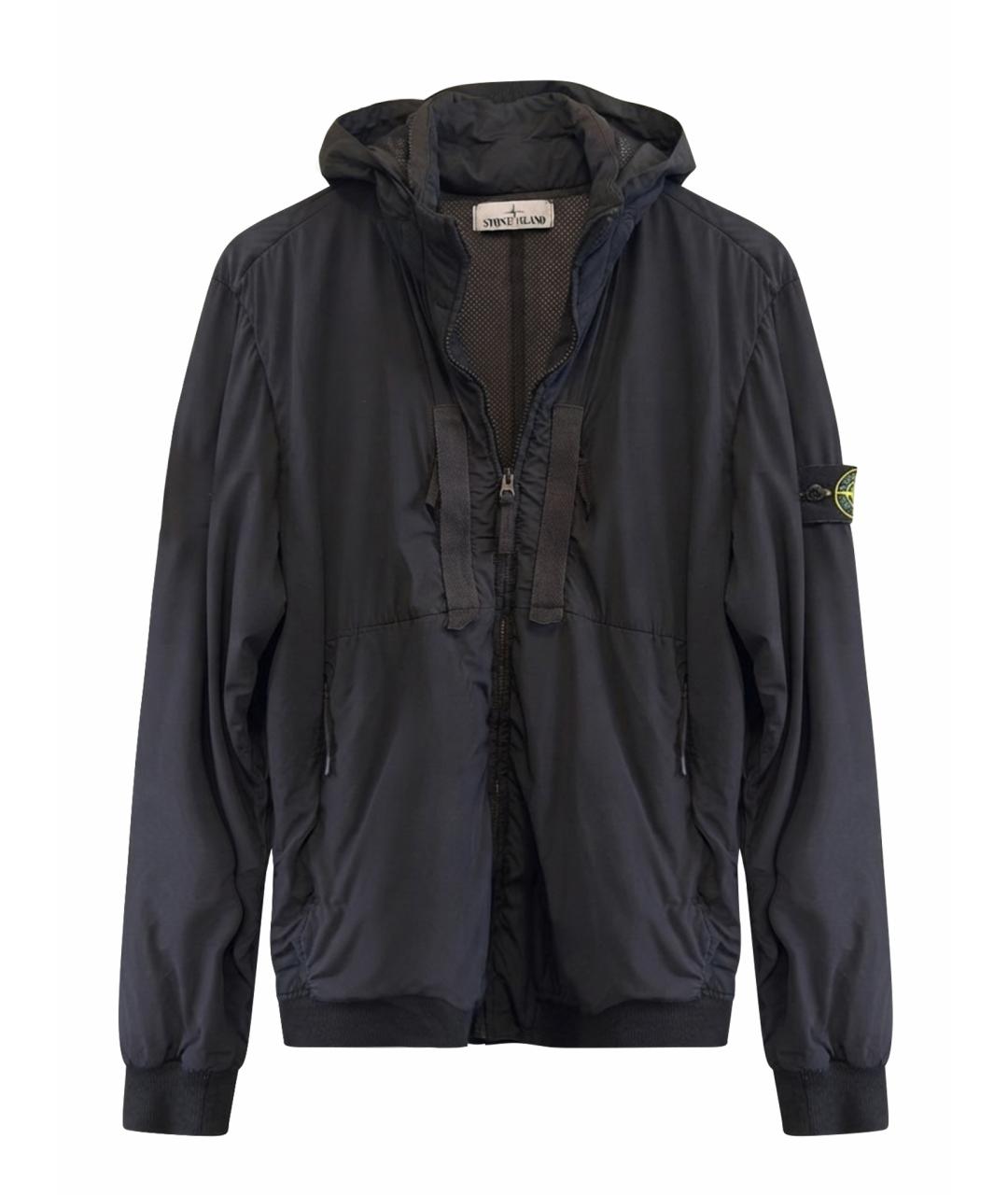 STONE ISLAND Черная нейлоновая куртка, фото 1