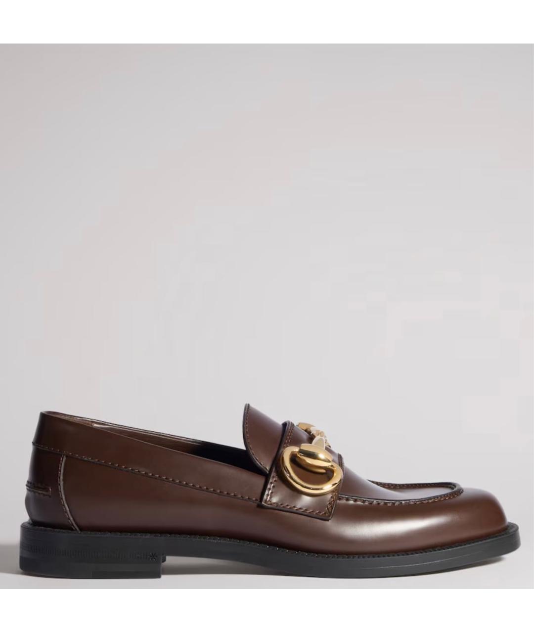PRADA Коричневые кожаные лоферы, фото 5