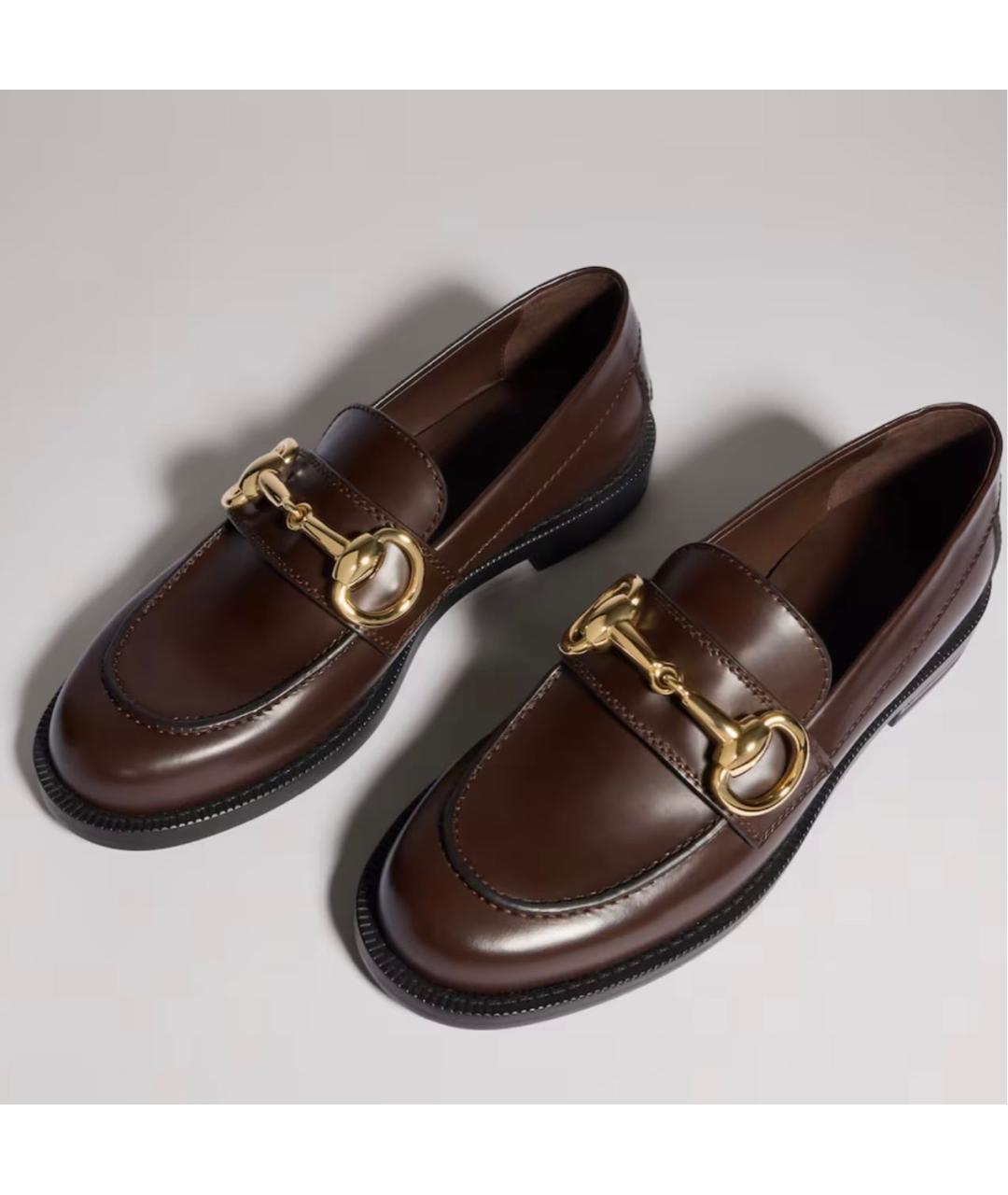 PRADA Коричневые кожаные лоферы, фото 4