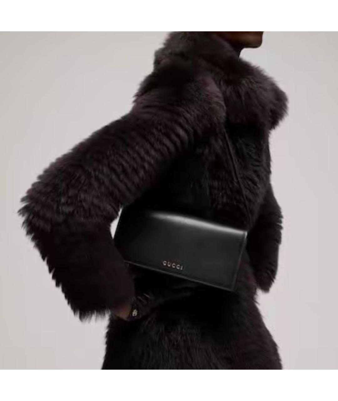 GUCCI Черная кожаная сумка через плечо, фото 4
