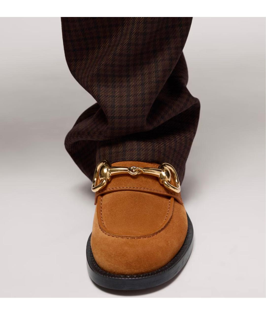 GUCCI Коричневые замшевые лоферы, фото 3