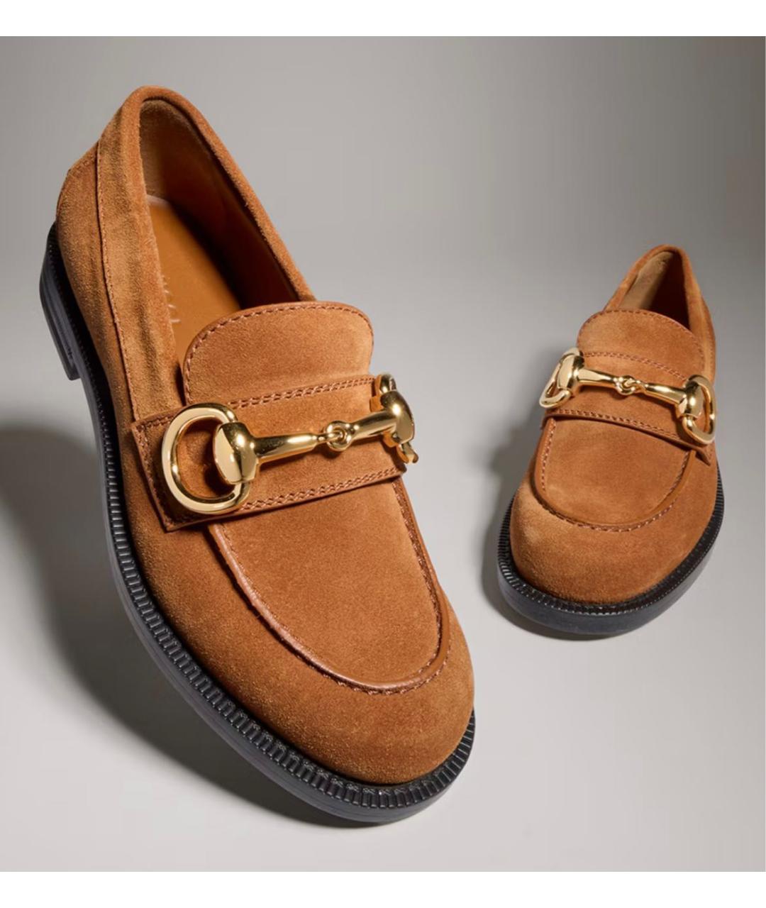 GUCCI Коричневые замшевые лоферы, фото 2