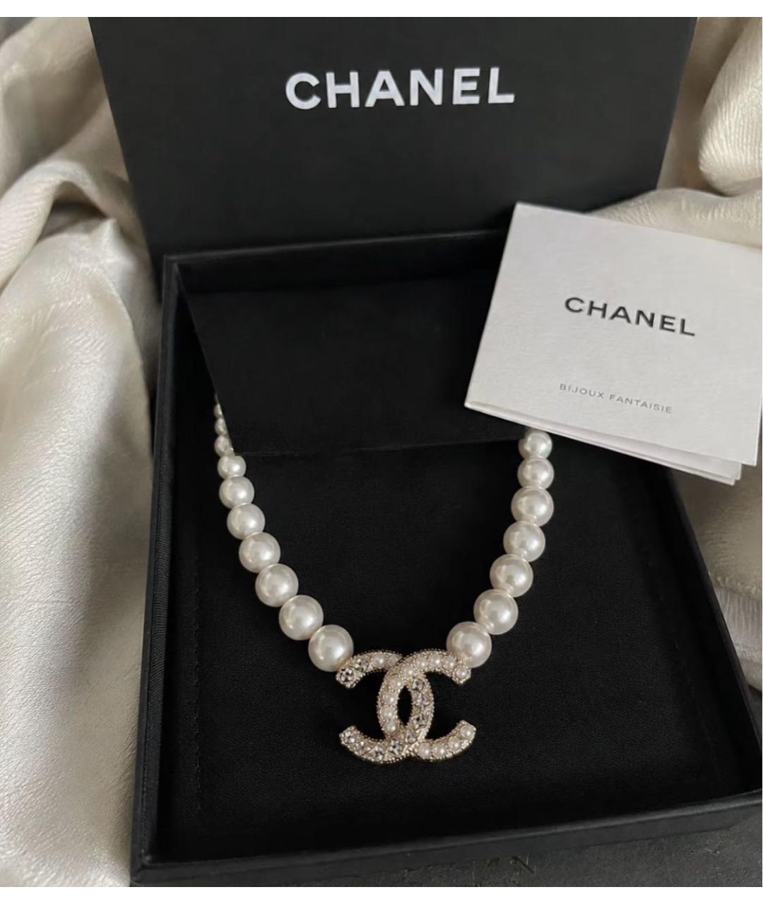CHANEL Золотое жемчужное колье, фото 6