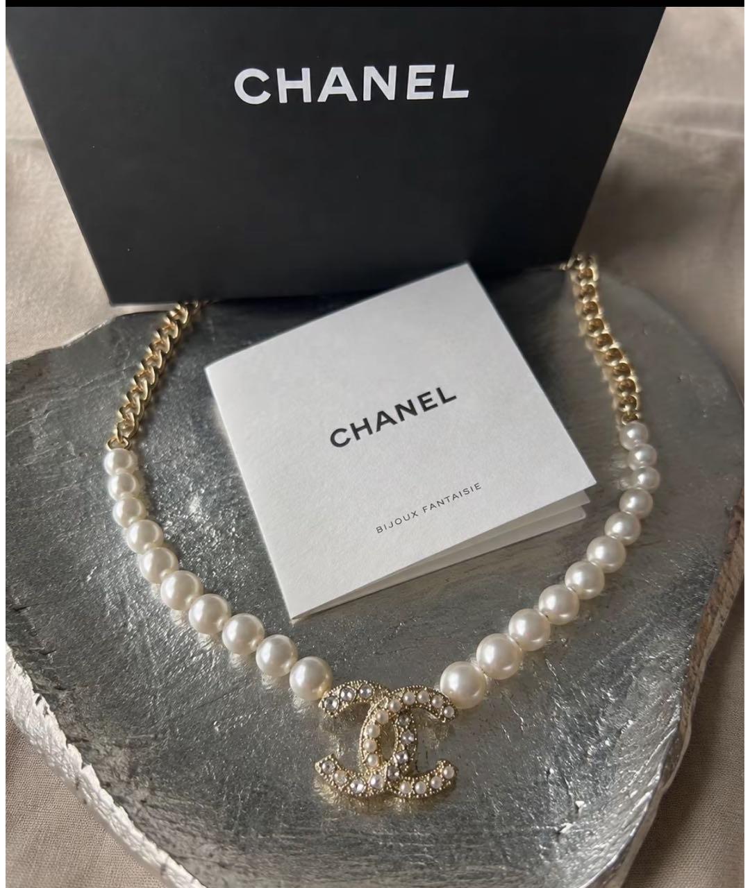 CHANEL Золотое жемчужное колье, фото 5