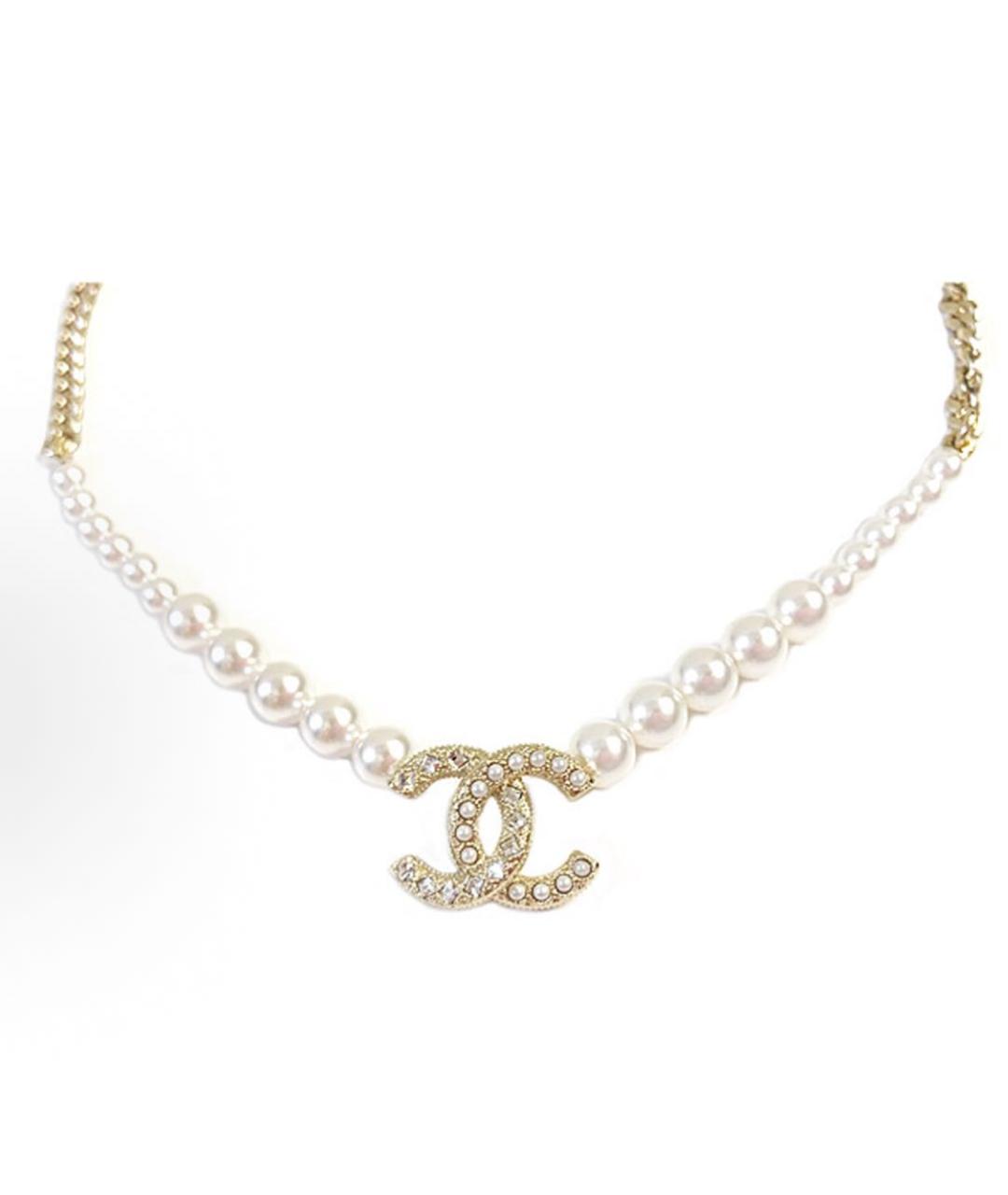 CHANEL Золотое жемчужное колье, фото 7