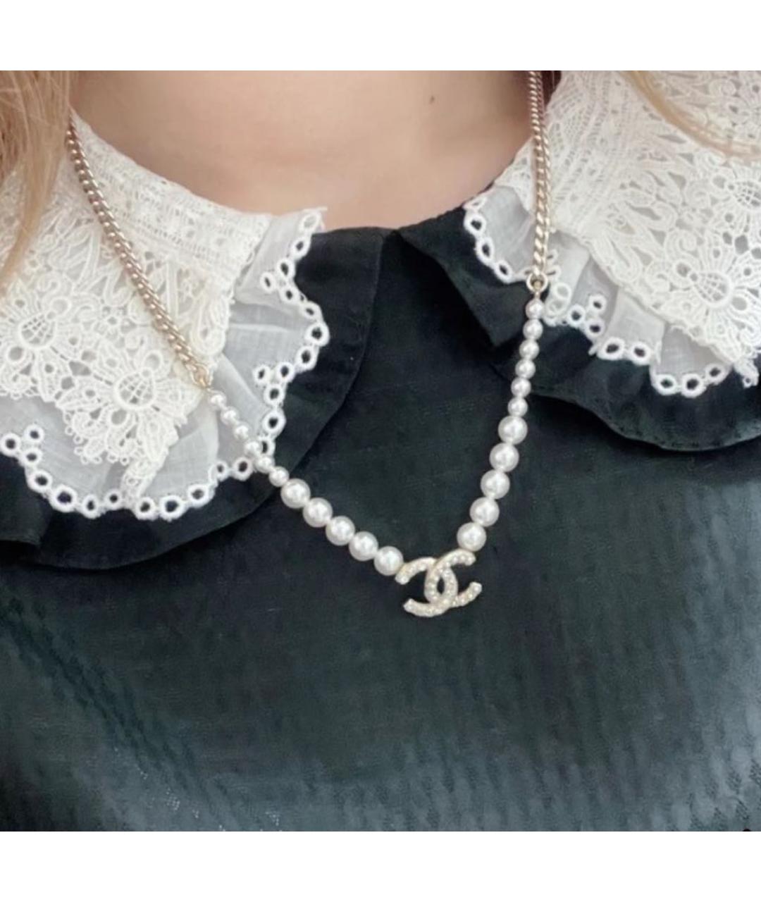 CHANEL Золотое жемчужное колье, фото 3