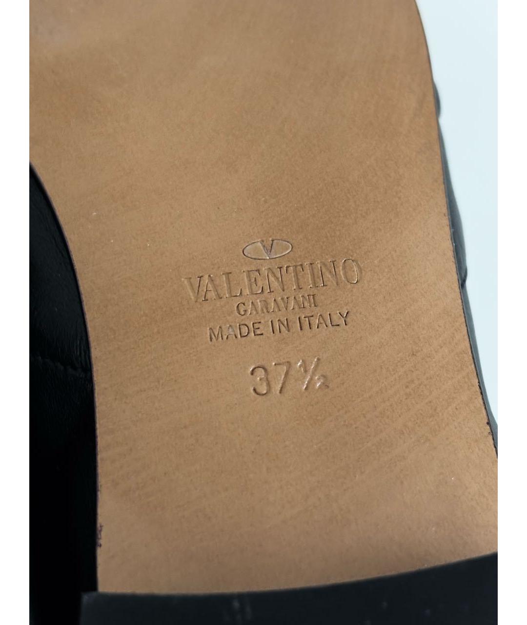 VALENTINO Черные кожаные лоферы, фото 6