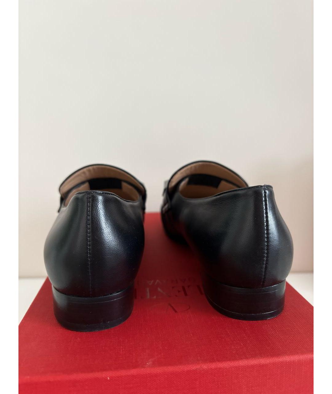 VALENTINO Черные кожаные лоферы, фото 4