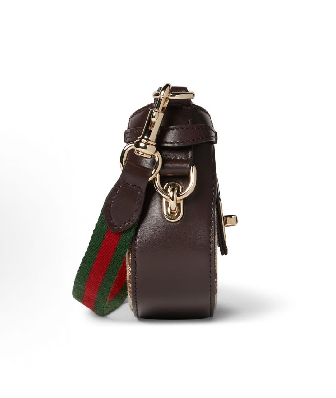GUCCI Бежевая сумка через плечо из канвы, фото 3