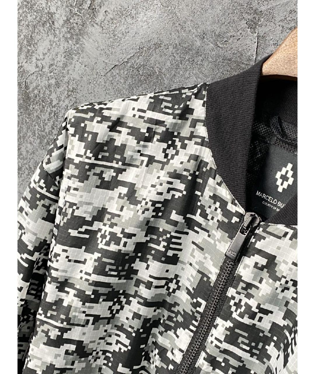 MARCELO BURLON Серая нейлоновая куртка, фото 4