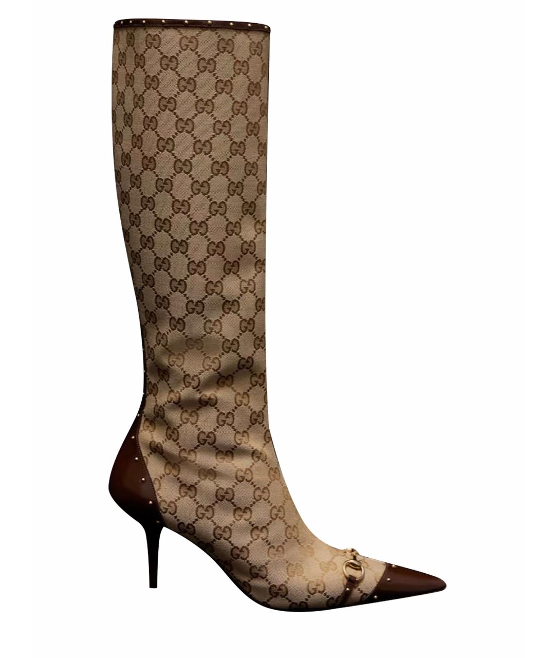 GUCCI Бежевые сапоги, фото 1