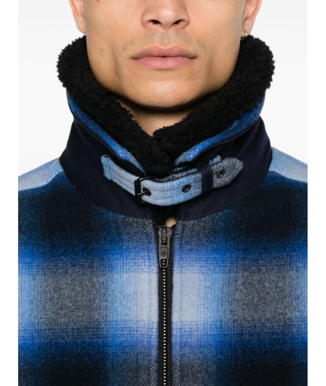 BALENCIAGA Синяя шерстяная куртка, фото 4
