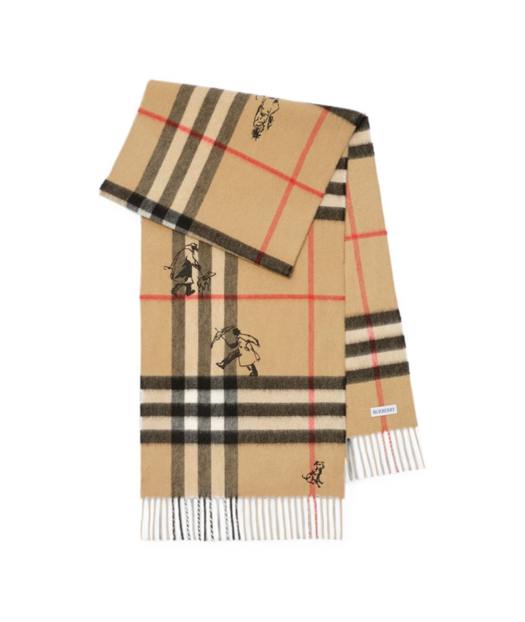 BURBERRY Бежевый шарф, фото 2
