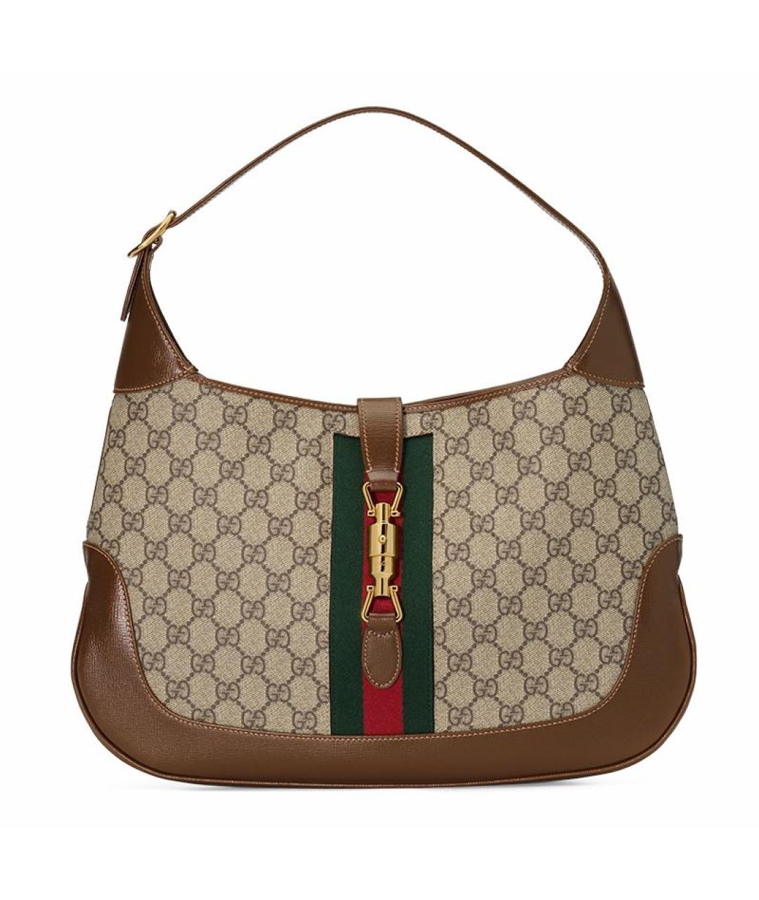 GUCCI Коричневая кожаная сумка через плечо, фото 9