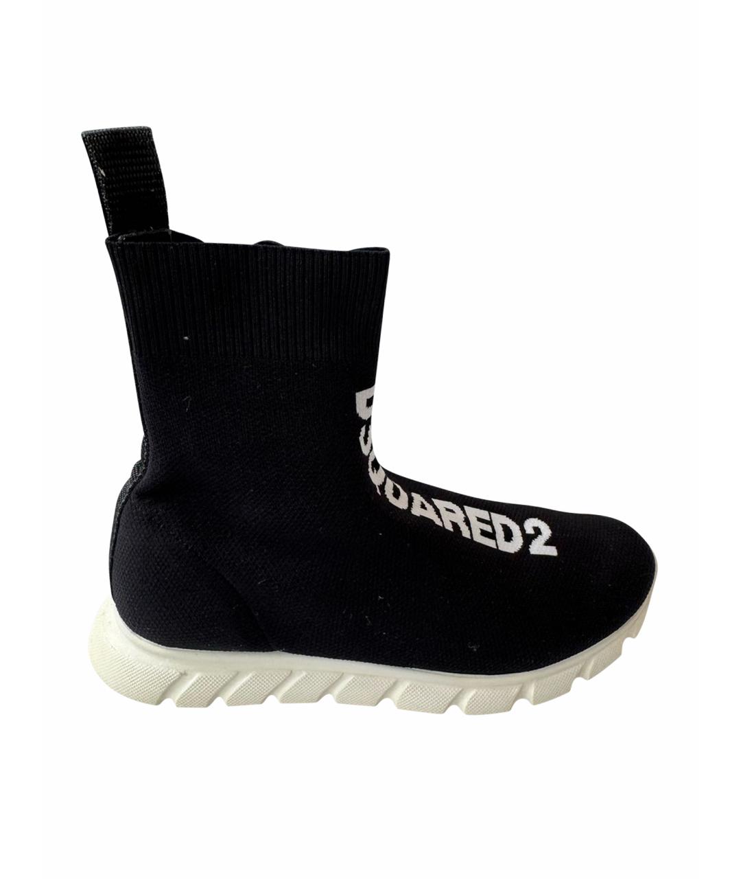 DSQUARED2 Черные текстильные кеды, фото 1