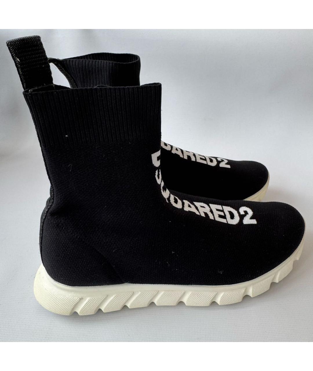 DSQUARED2 Черные текстильные кеды, фото 8