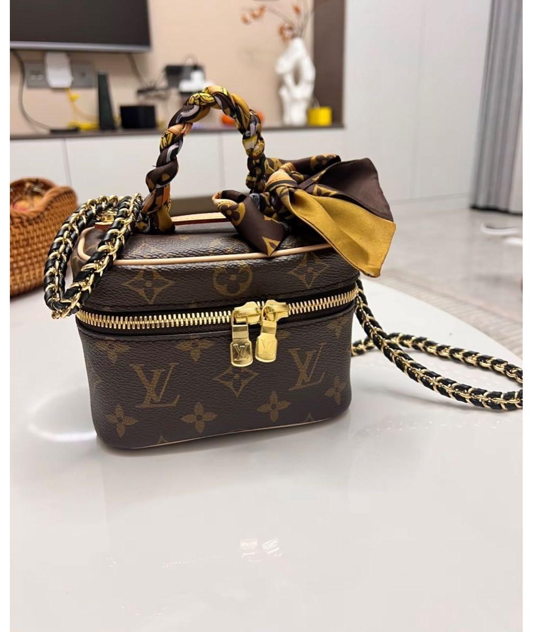 LOUIS VUITTON Коричневая сумка с короткими ручками, фото 7