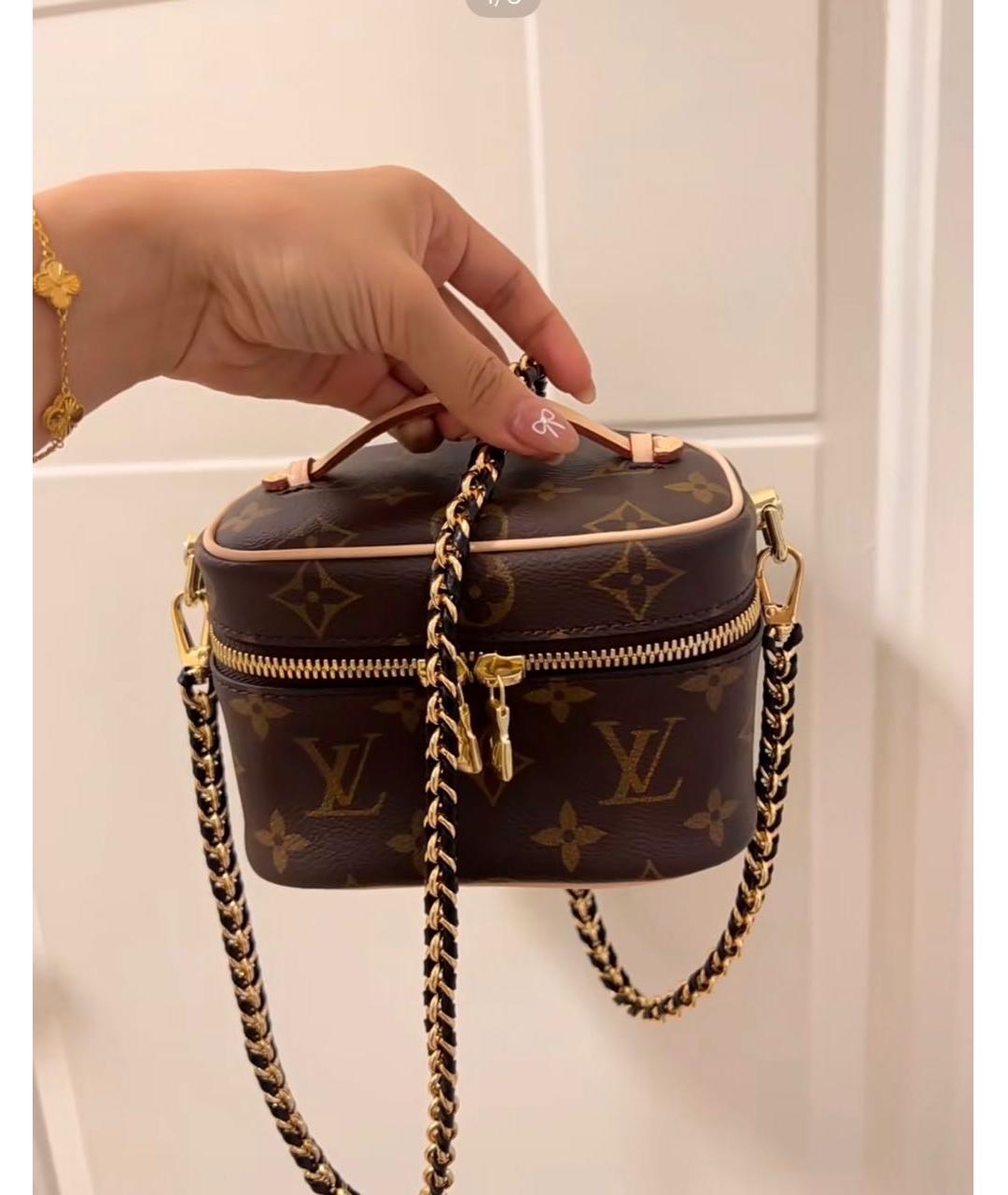 LOUIS VUITTON Коричневая сумка с короткими ручками, фото 4