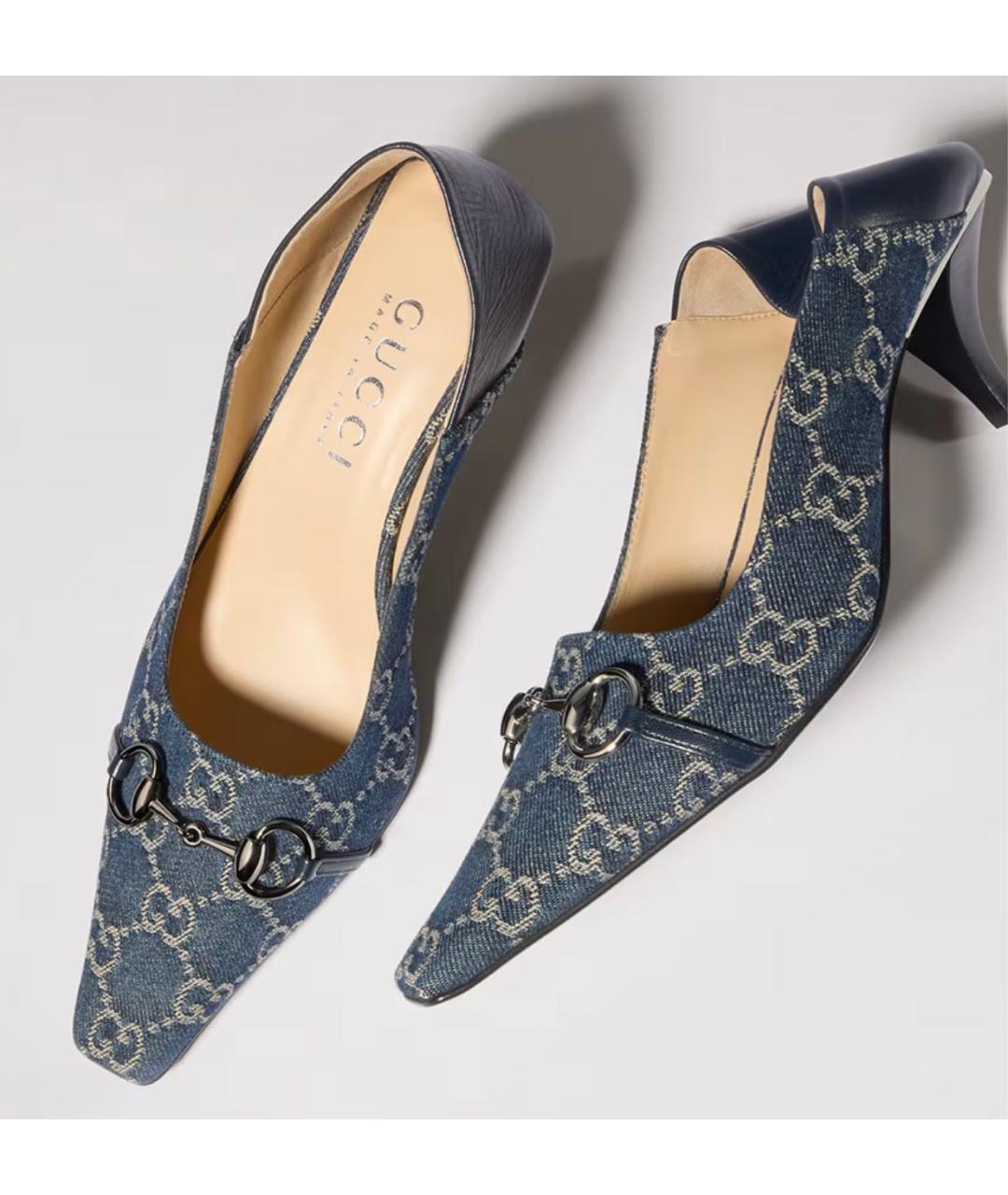 GUCCI Голубые туфли, фото 6