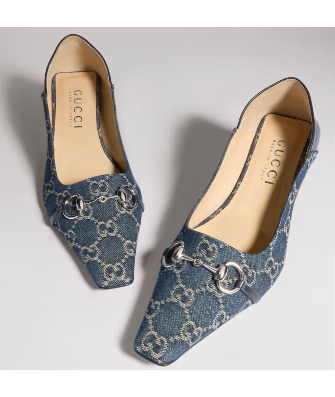 GUCCI Голубые туфли, фото 5