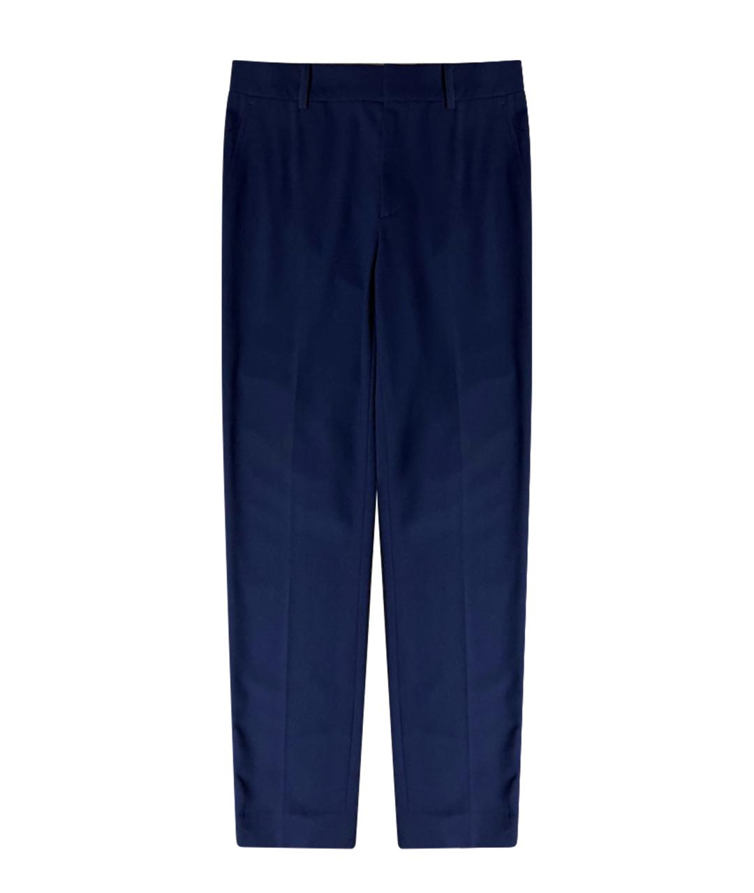 RALPH LAUREN PURPLE LABEL Темно-синие шерстяные брюки узкие, фото 1