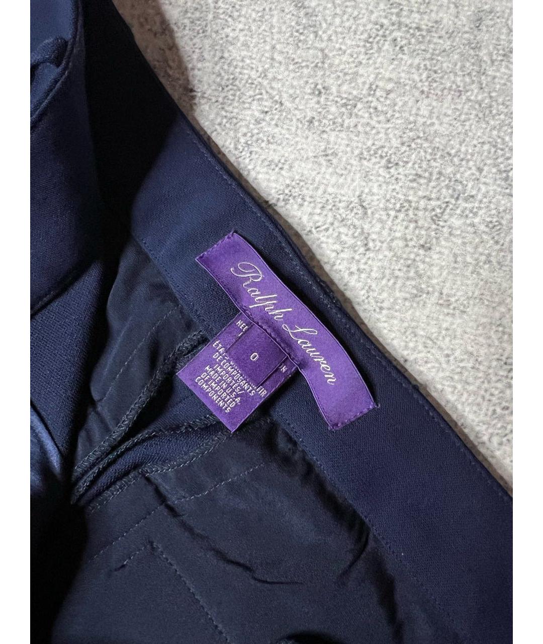 RALPH LAUREN PURPLE LABEL Темно-синие шерстяные брюки узкие, фото 7